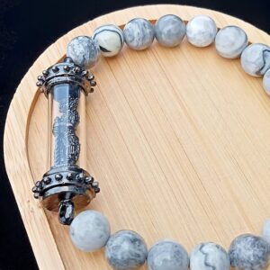 สร้อยข้อมือหินฮาวไลต์นำโชค พร้อมจี้ท้าวเวสสุวรรณ